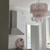 Handblown Murano Tubular Chandelier – 48 Glass Prisms in a Stockholm home