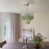 Handblown Murano Tubular Chandelier – 48 Glass Prisms in a Stockholm home