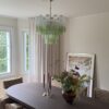 Handblown Murano Tubular Chandelier – 48 Glass Prisms in a Stockholm home