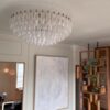 Handblown Murano Poliedri Chandelier – 111 Poliedri Glass in a Stockholm home