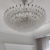 Handblown Murano Poliedri Chandelier – 111 Poliedri Glass in a Stockholm home