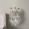 Transparent Murano Glass Wall Sconce – handcrafted in Italy