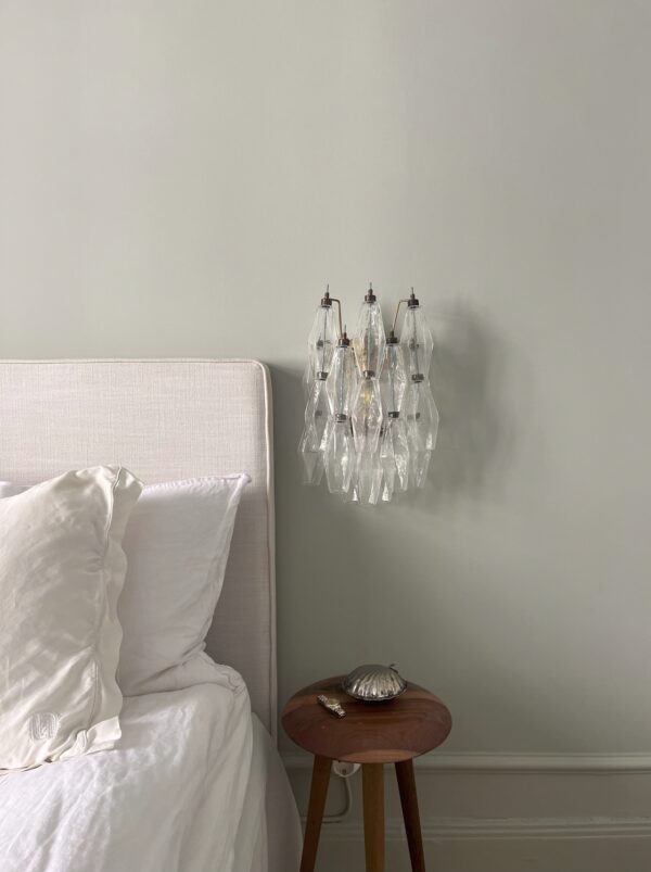 Transparent Murano Glass Wall Sconce – Mid-Century Italian design