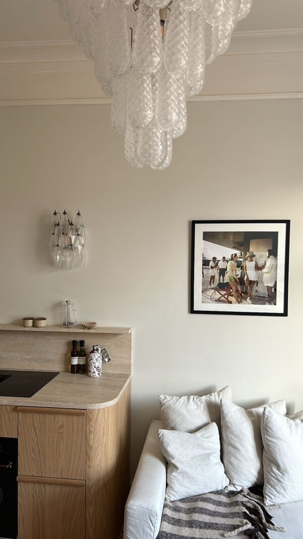 Transparent Murano Glass Wall Sconce for hallways and living rooms