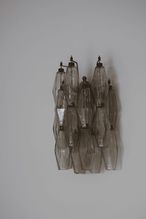 Handblown Murano Poliedri Wall Sconce – Set of 2 in a Stockholm home