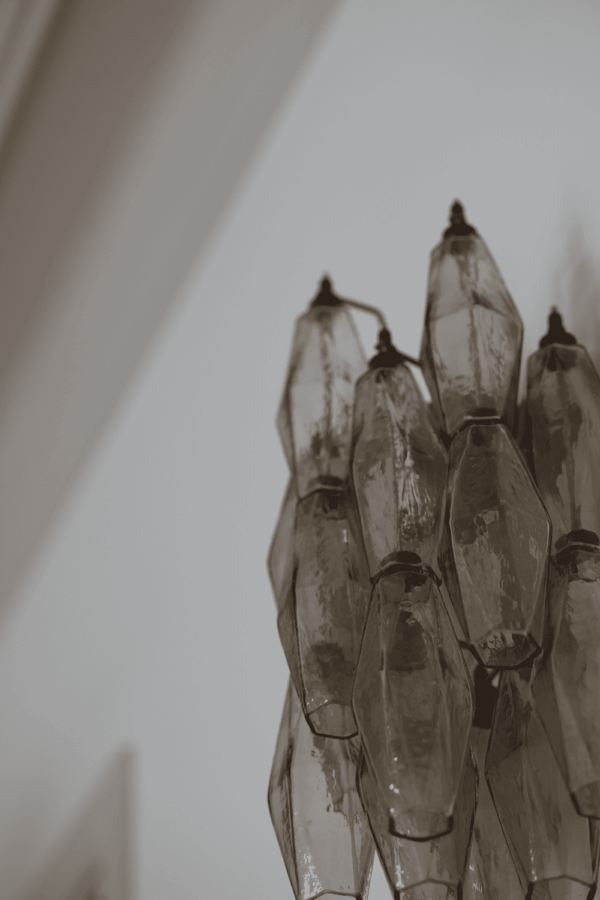 Sand Murano Glass Wall Sconce with Murano prisms