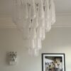 Large Transparent Murano Glass Chandelier Drop Prism – handcrafted in Murano Italy