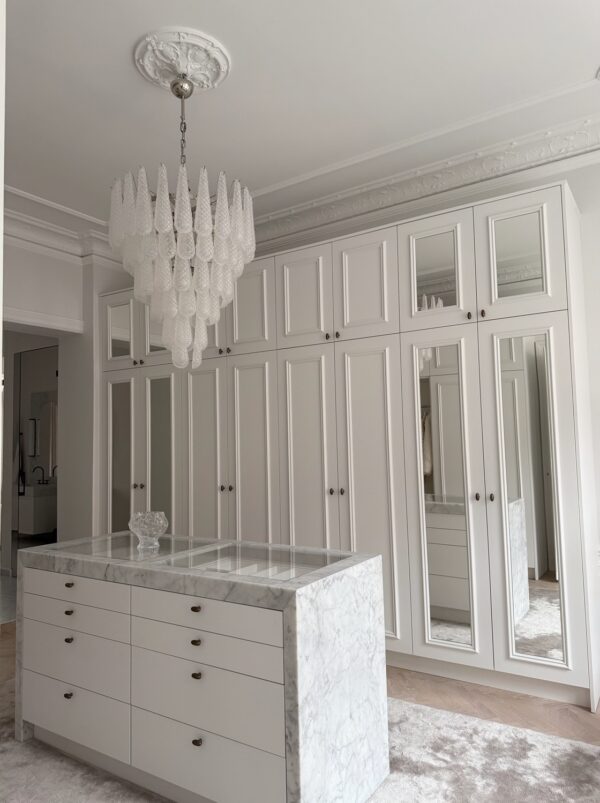 XL Transparent Murano Glass Chandelier Drop Prism – handcrafted in Murano Italy