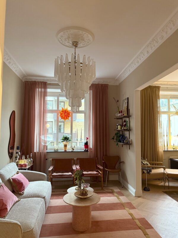 XL Transparent Murano Glass Chandelier Drop Prism – handcrafted in Murano Italy