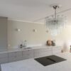 Handblown Murano Tubular Chandelier – 36 Glass Prisms in a Stockholm home
