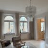 Handblown Murano Tubular Chandelier – 52 Glass Prisms in a Stockholm home