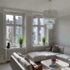 Handblown Murano Tubular Chandelier – 52 Glass Prisms in a Stockholm home