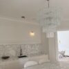Handblown Murano Tubular Chandelier – 101 Glass Prisms in a Stockholm home