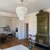 Alabaster Murano Tubular Chandelier – 48 Glass Prisms — handblown Murano glass, made to order in Italy