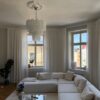Handblown Murano Tubular Chandelier – 30 Glass Prisms in a Stockholm home