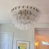 Transparent Poliedri Murano Glass Ceiling Light – handcrafted in Italy