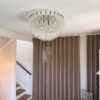 Handblown Murano Poliedri Chandelier – 32 Poliedri Glass in a Stockholm home
