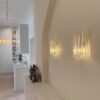 Transparent Fiora Murano Glass Wall Sconce – Mid-Century Italian design
