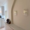 Handblown Murano Triedri Wall Sconce – Set of 2 in a Stockholm home