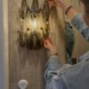 Handblown Murano Poliedri Wall Sconce – Set of 2 in a Stockholm home