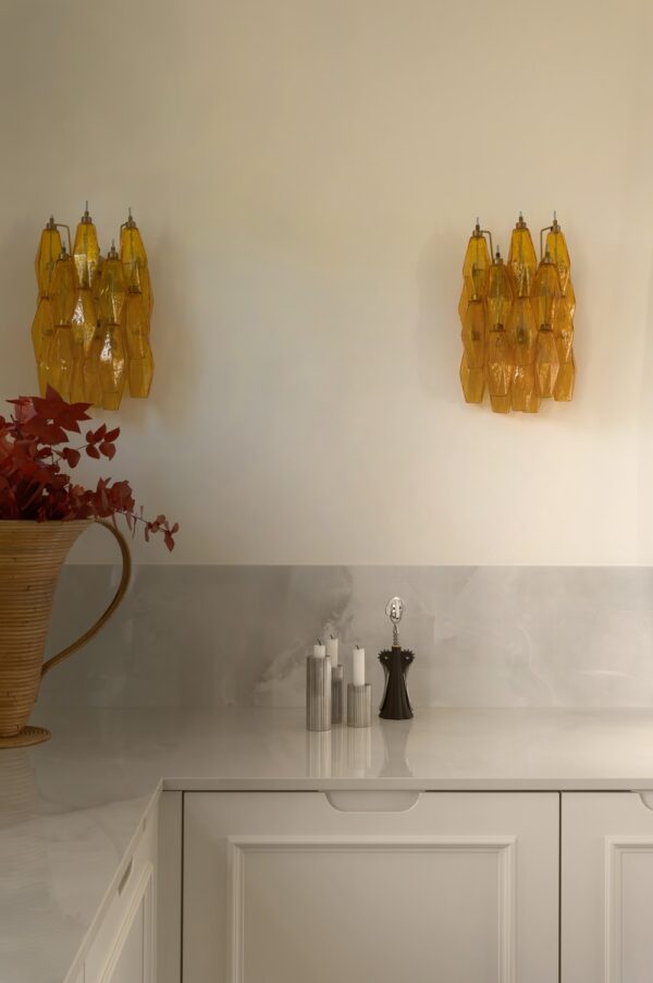 Amber Murano Glass Wall Sconce – handcrafted in Italy