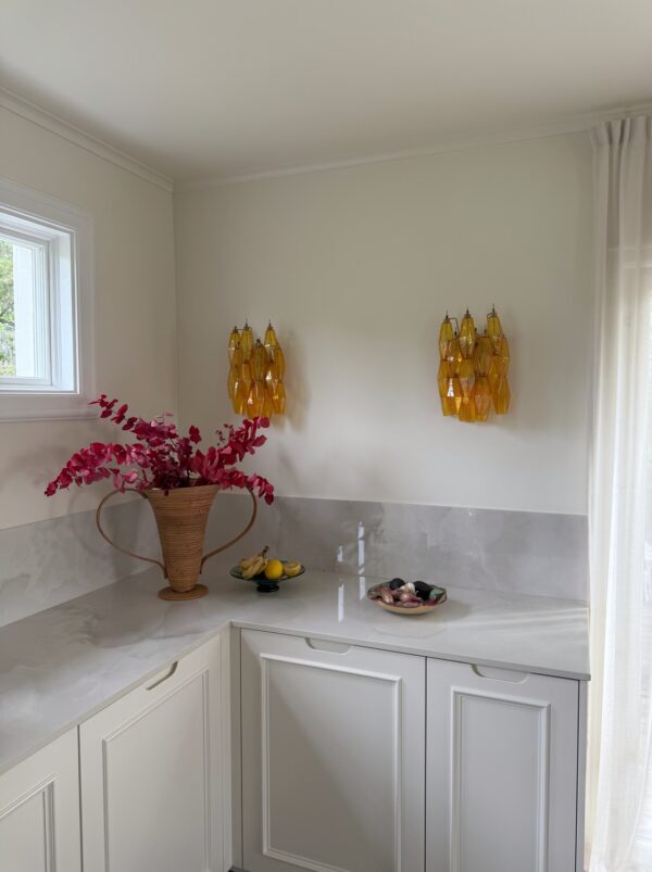 Amber Murano Glass Wall Sconce – Mid-Century Italian design