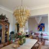 Handblown Murano Petal Chandelier – 83 Glass Petals in a Stockholm home