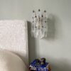 Transparent Murano Poliedri Wall Sconces – Set of 2 — handblown Murano glass, made in Italy