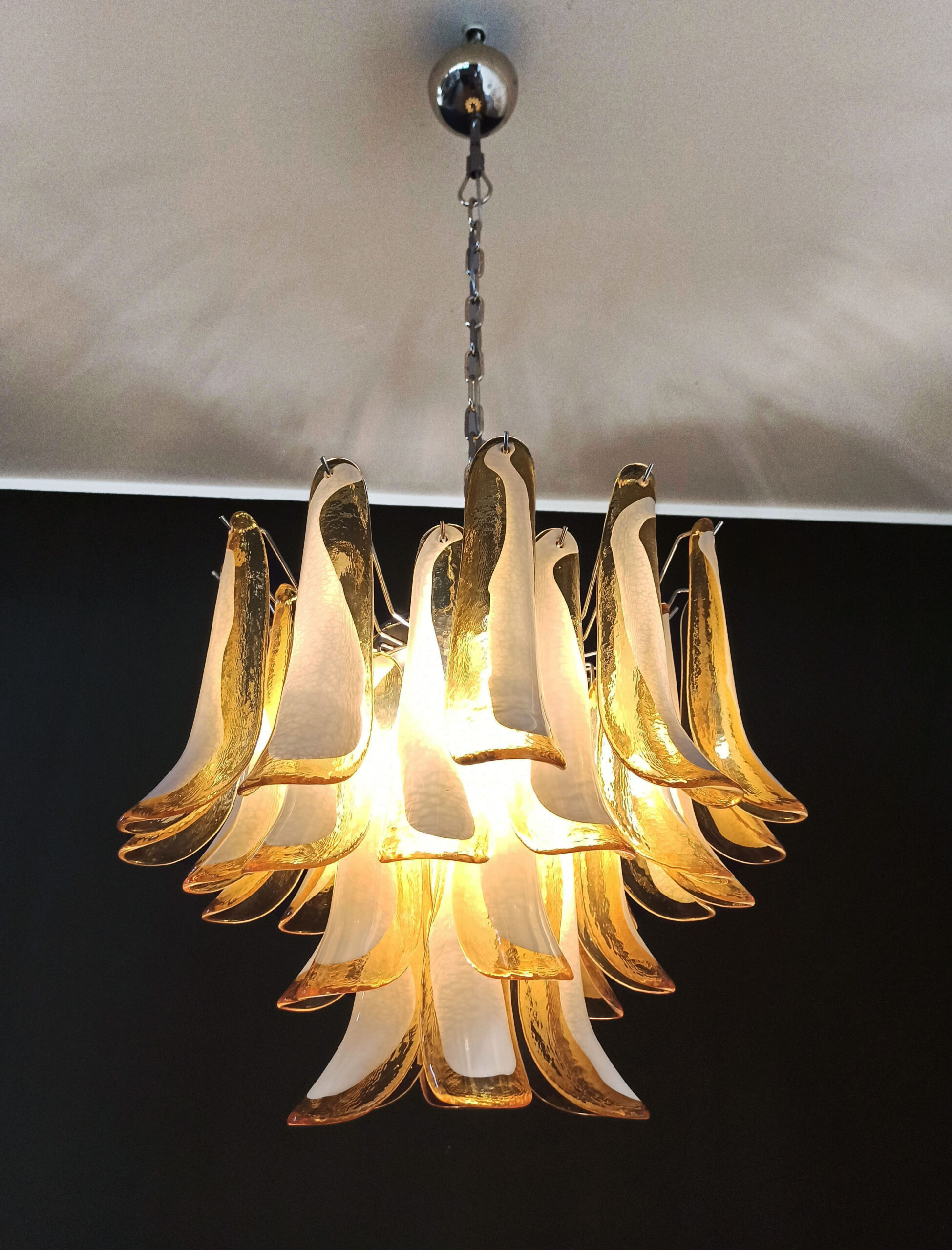 Handblown Murano glass — Petal Amber