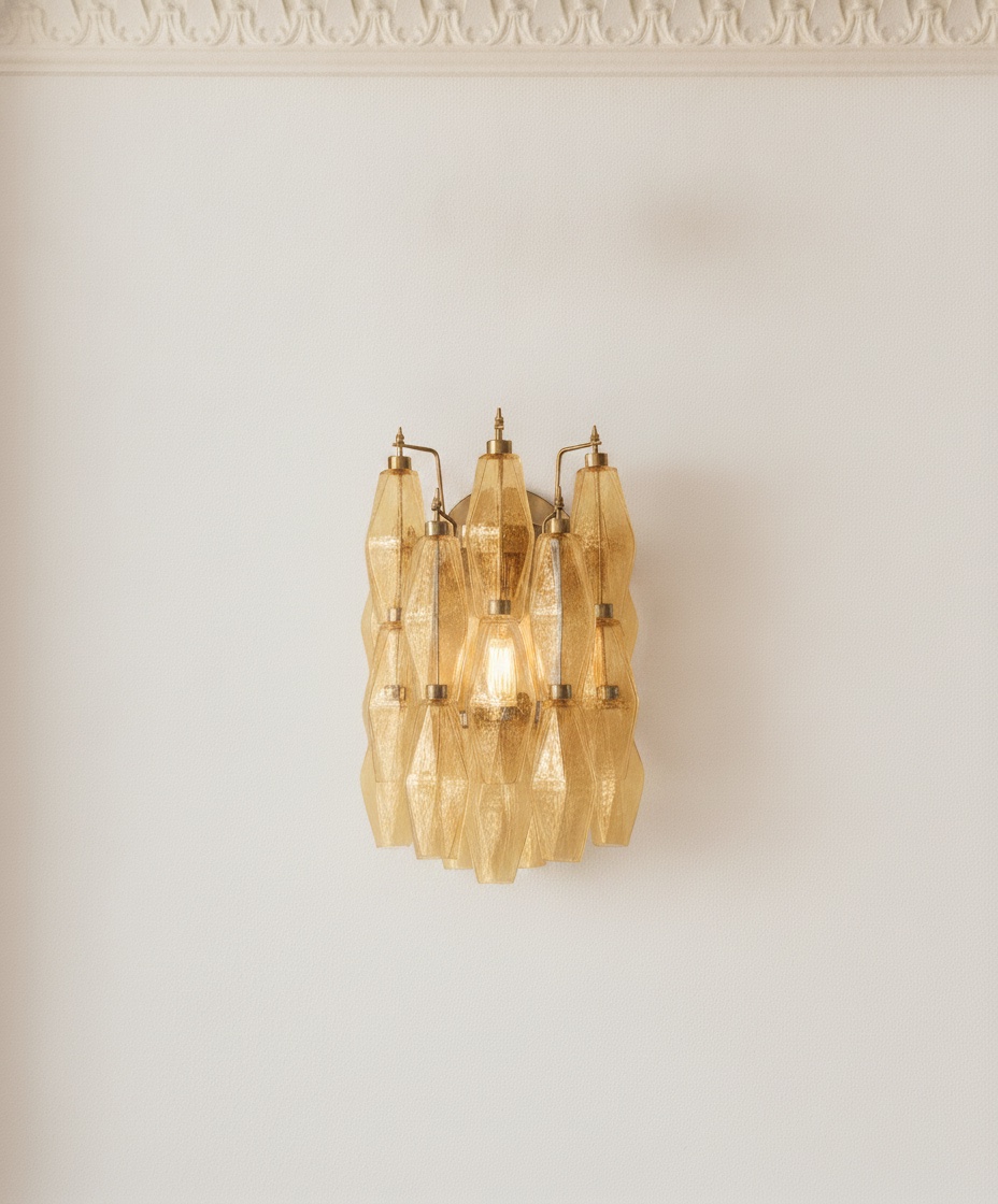 Handblown Murano glass — Poliedri Amber