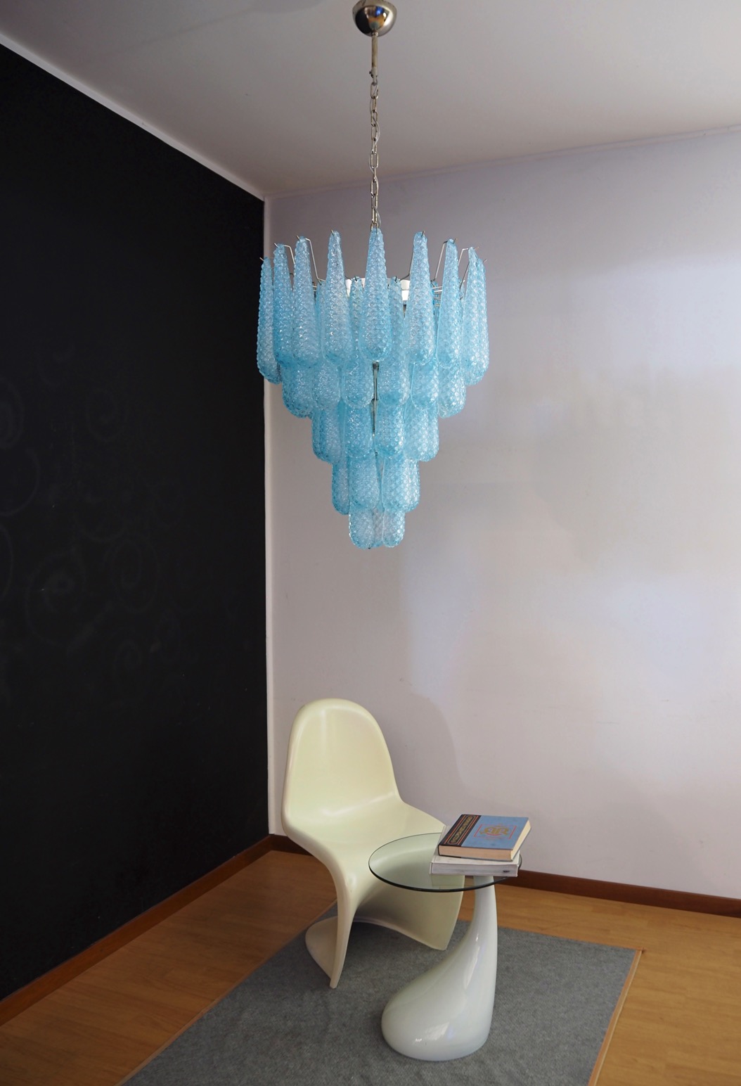 Handblown Murano glass — Drops Blue