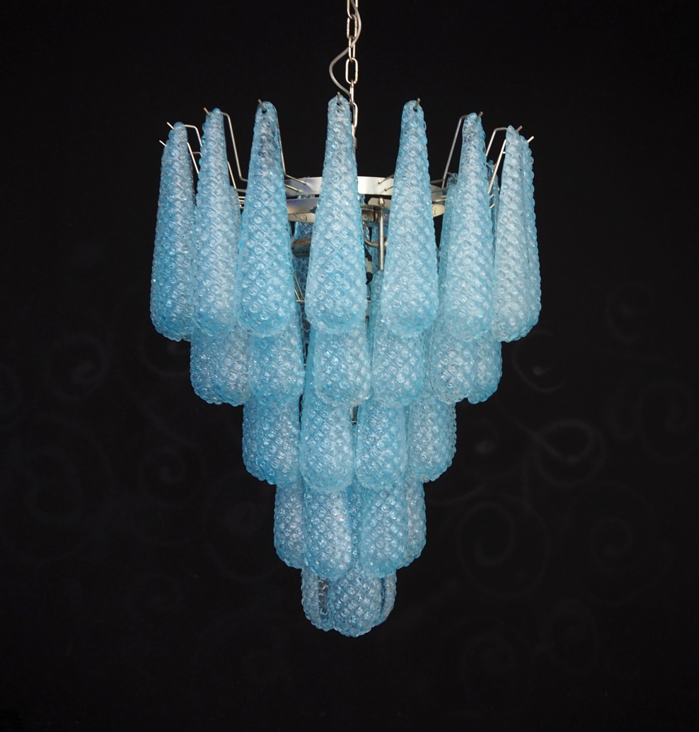 Handblown Murano glass — Drops Blue