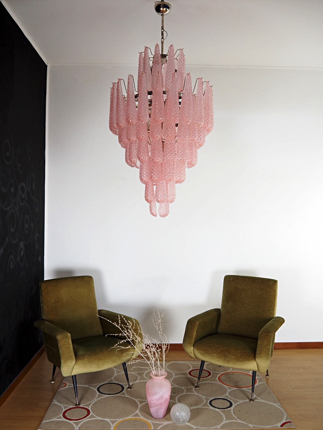 Handblown Murano glass — Drops Pink