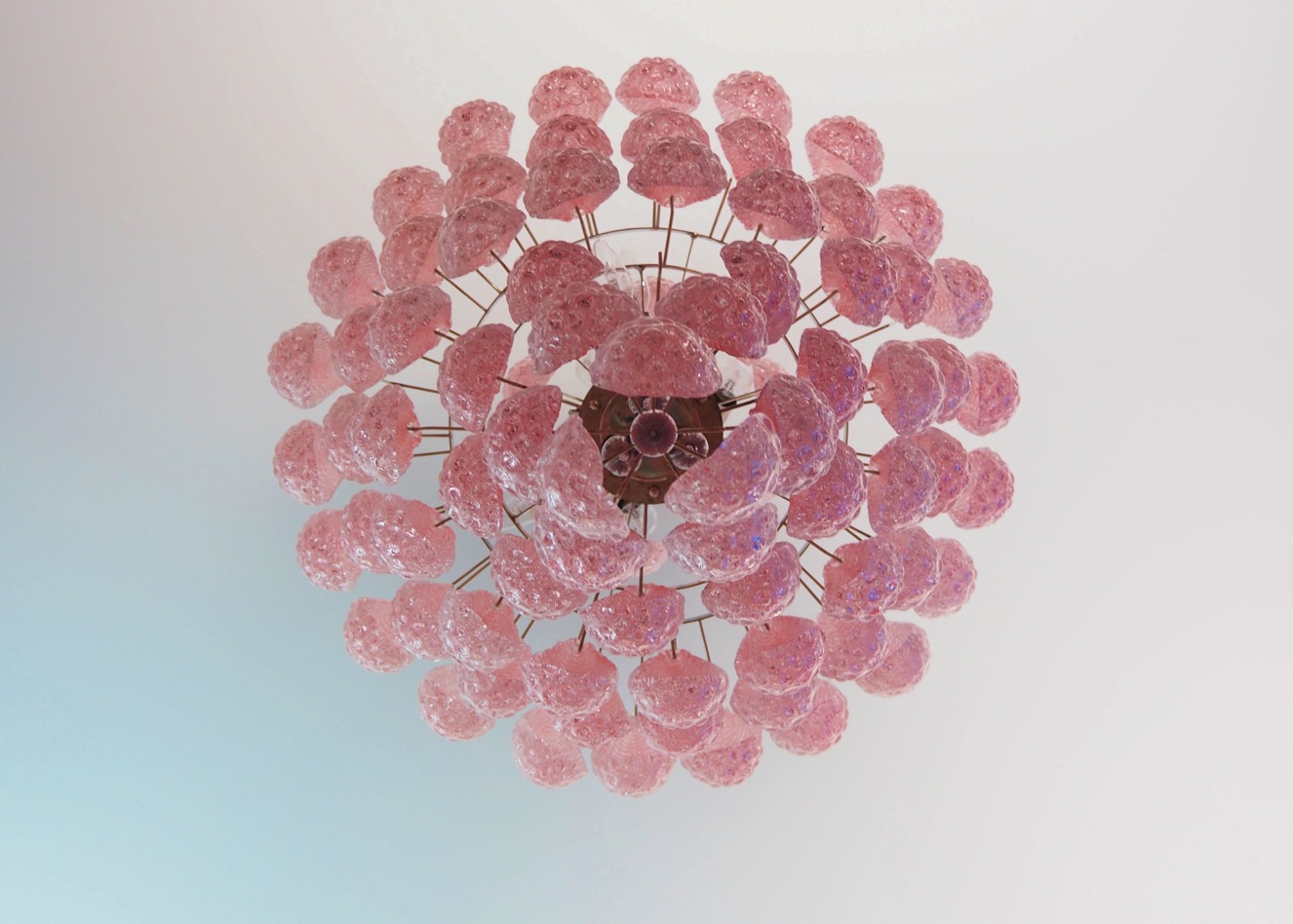 Handblown Murano glass — Drops Pink