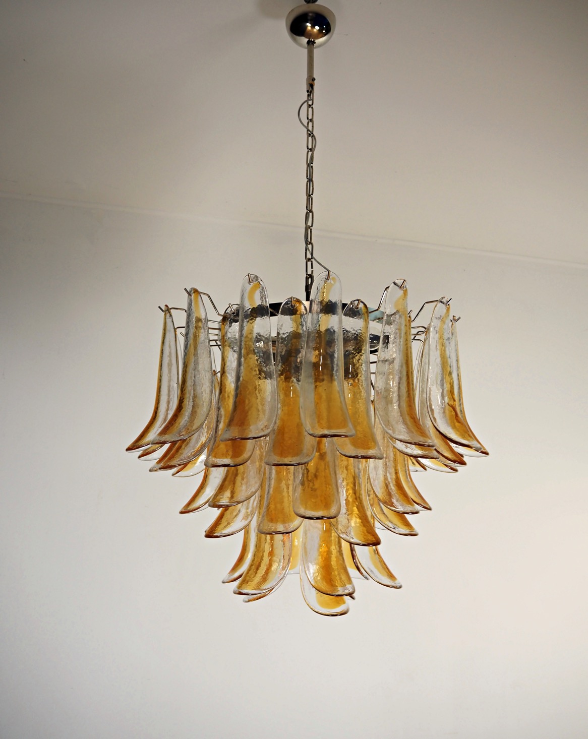 Handblown Murano glass — Petal Amber