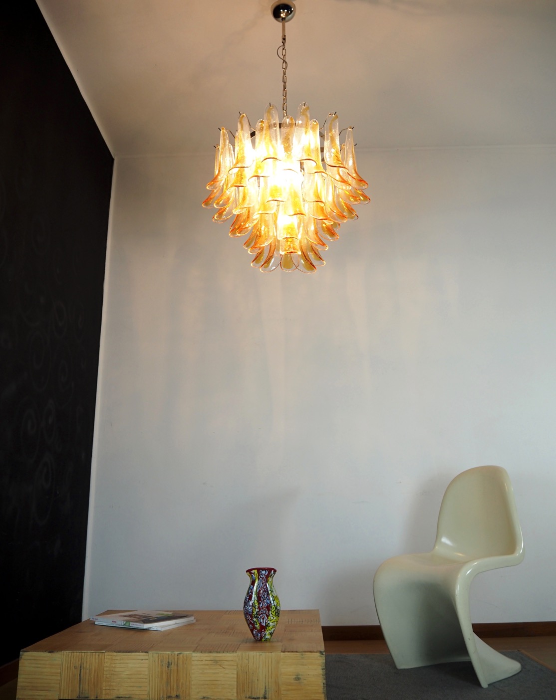 Handblown Murano glass — Petal Amber