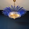 Handblown Murano glass — Palmette Blue