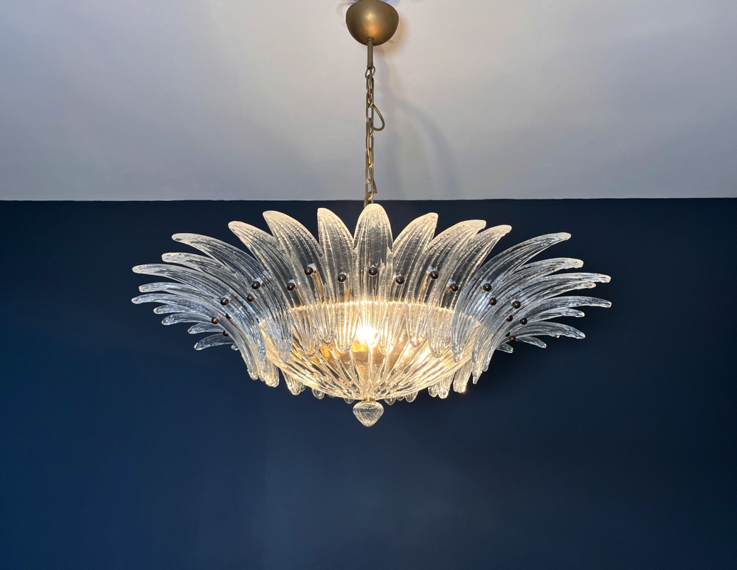 Handblown Murano glass — Palmette Transparent