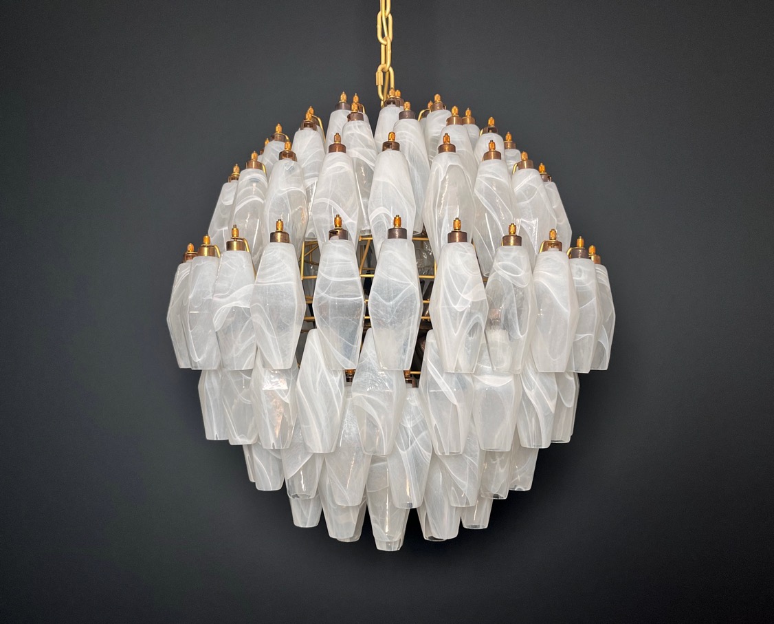 Handblown Murano glass — Poliedri White