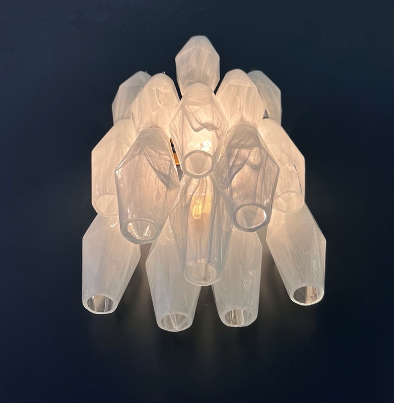Handblown Murano glass — Poliedri White