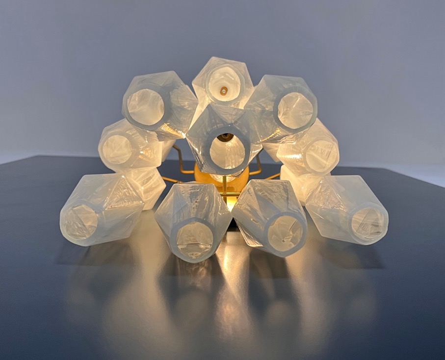 Handblown Murano glass — Poliedri White
