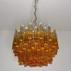 Handblown Murano glass — Quadriedri Amber/Gold