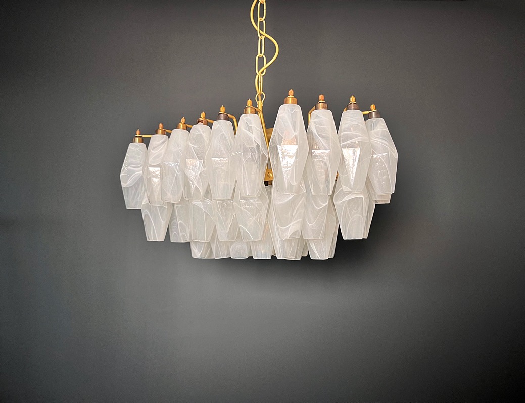 Handblown Murano glass — Poliedri White