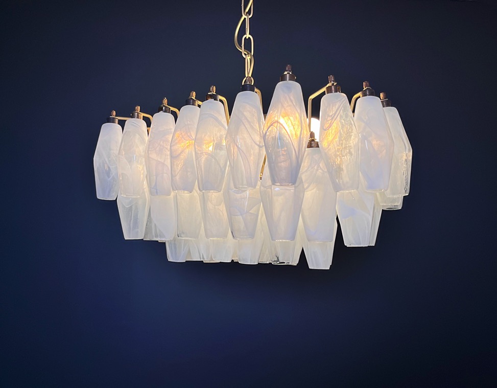 Handblown Murano glass — Poliedri White