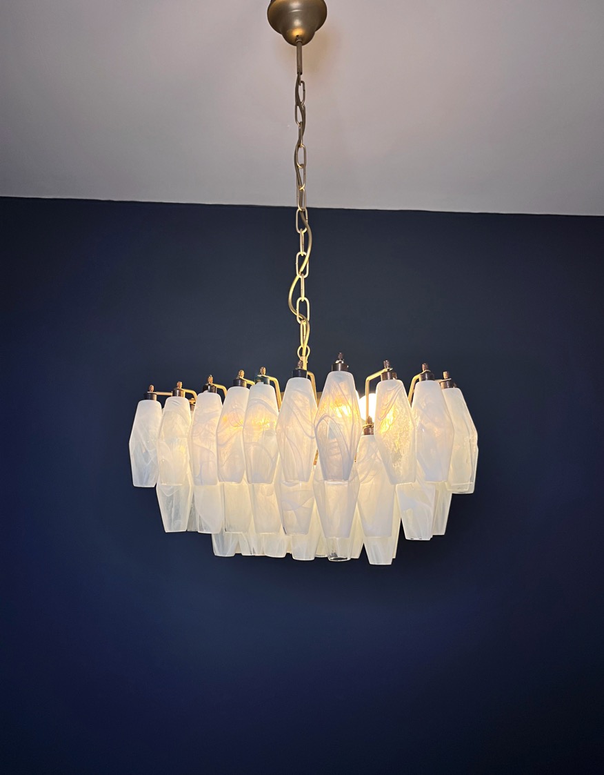 Handblown Murano glass — Poliedri White