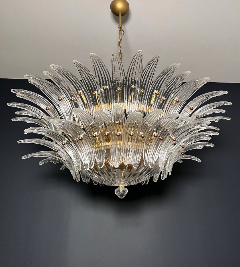 Handblown Murano glass — Palmette Transparent