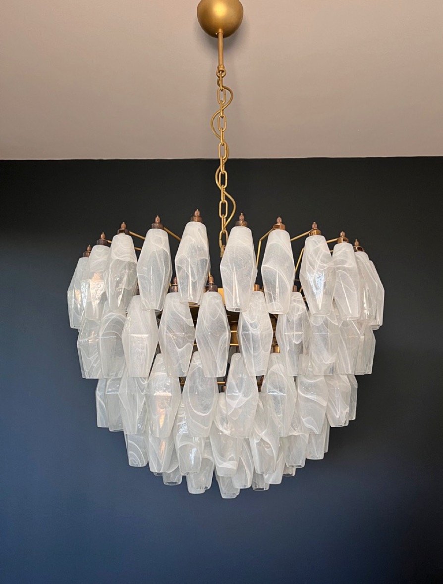 Handblown Murano glass — Poliedri White
