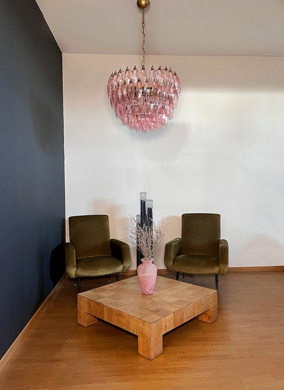 Handblown Murano glass — Poliedri Pink