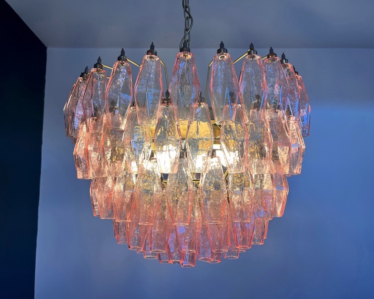Handblown Murano glass — Poliedri Pink
