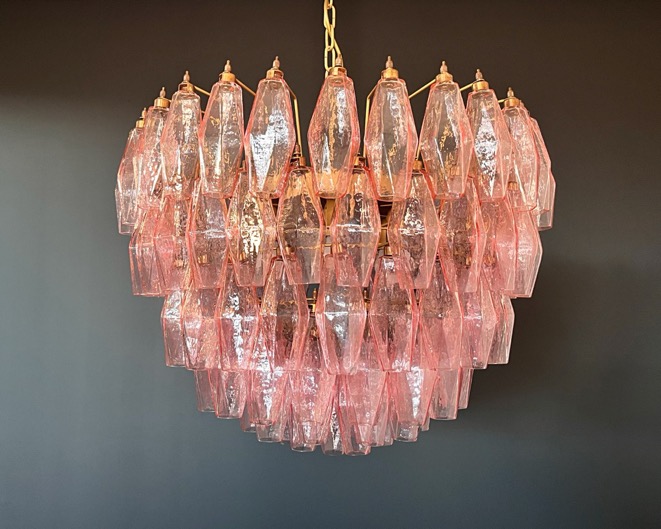 Handblown Murano glass — Poliedri Pink